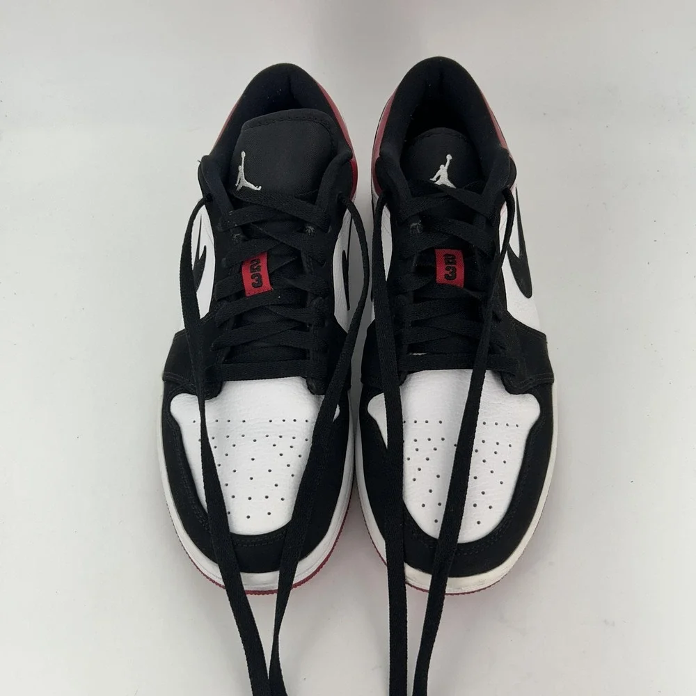 Nike Air Jordan 1 Low Shoes Mens‎ Size 10.5 Black Gym Red Black Toe 553558-116